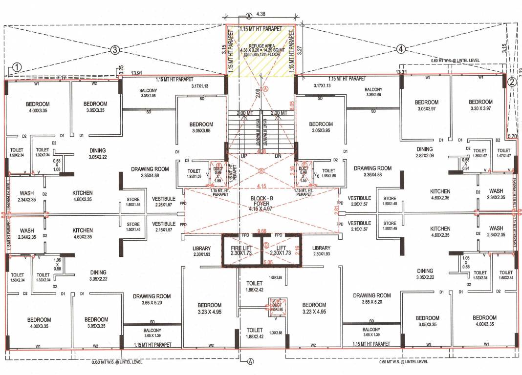  sankalp parkview Block B Cluster Plan From 5th And 8th Floor