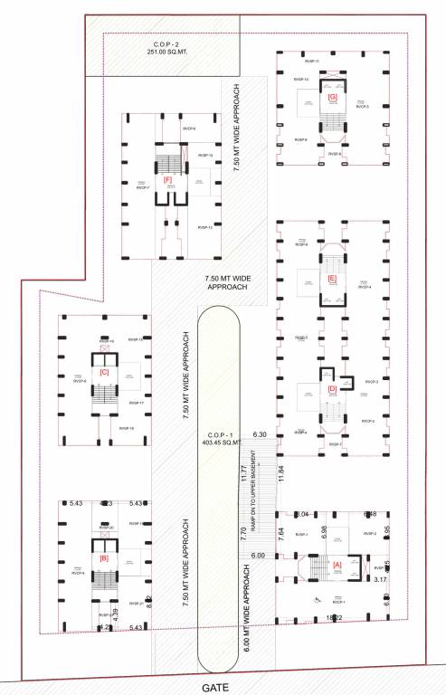  palace Block A To G Cluster Plan for ground Floor