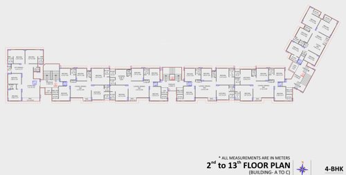  viona Block A To C Cluster Plan from 2nd to 13th Floor