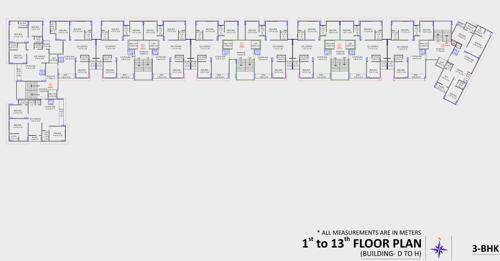  viona Block D To H Cluster Plan from 1st to 13th Floor
