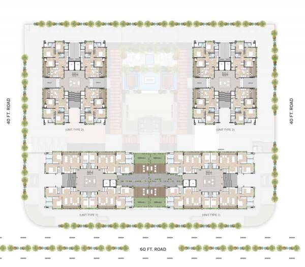  praangan Block A & B & C & D Cluster Plan for 1st Floor