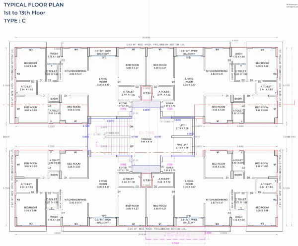  krishna-stellar C Cluster Plan From 1st To 13th Floor