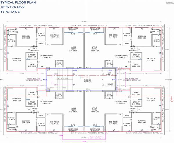 krishna-stellar D And E Cluster Plan From 1st To 13th Floor