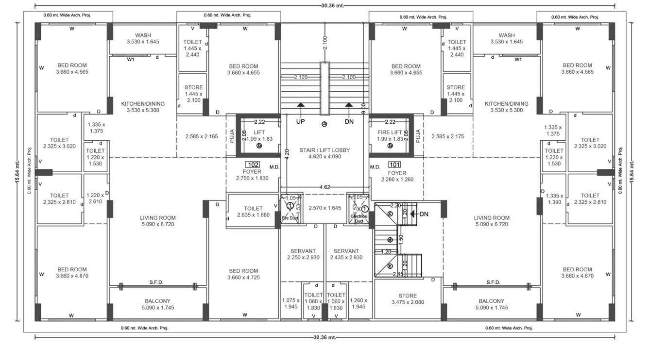  valentina Block A Cluster Plan for 1st Floor