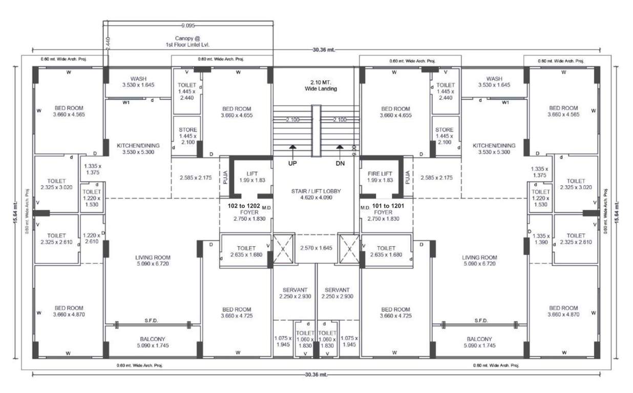  valentina Block E Cluster Plan from 1st to 12th Floor