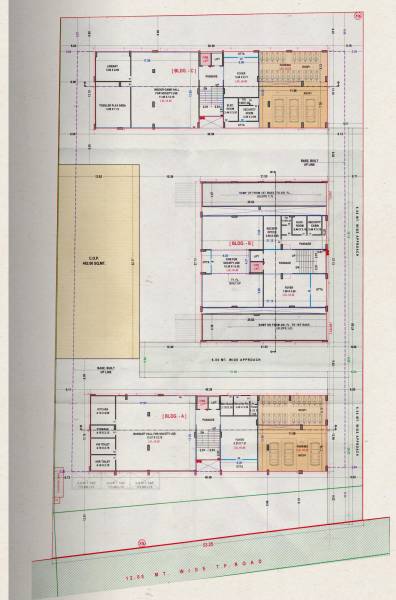  pristine Block A, B & C Cluster Plan For Ground Floor