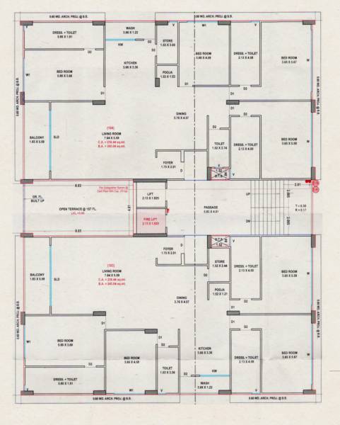  pristine Block B Cluster Plan from 1st to 12th Floor