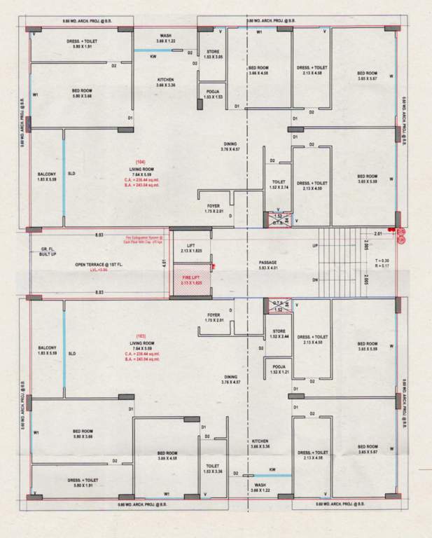  pristine Block B Cluster Plan from 1st to 12th Floor