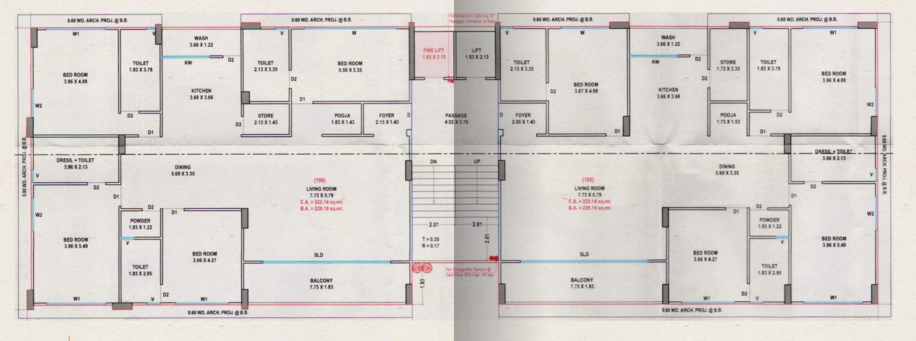  pristine Block C Cluster Plan from 1st to 12th Floor