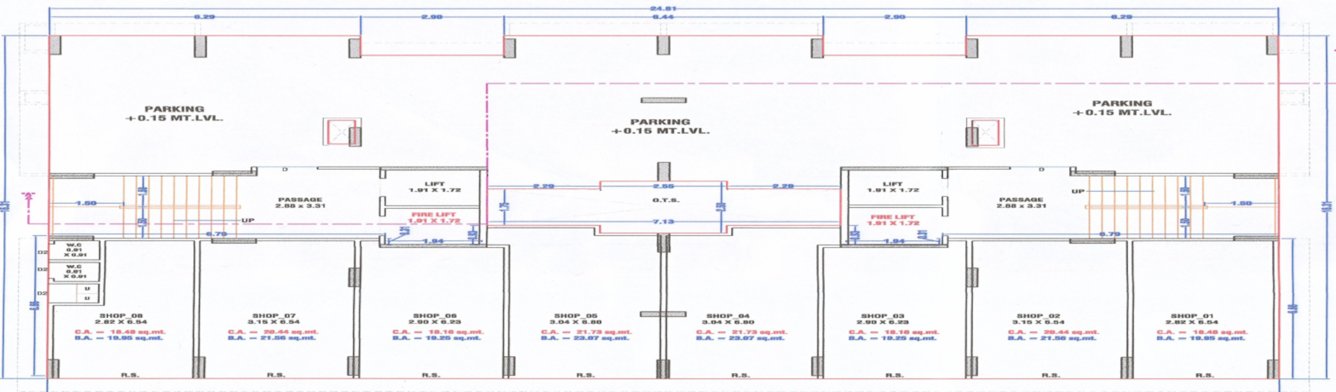  laxmi heights Block A And B Cluster Plan For Ground Floor