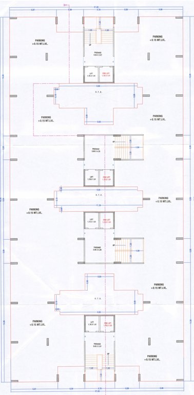  laxmi heights Block C,D,E,F Cluster Plan For Ground Floor