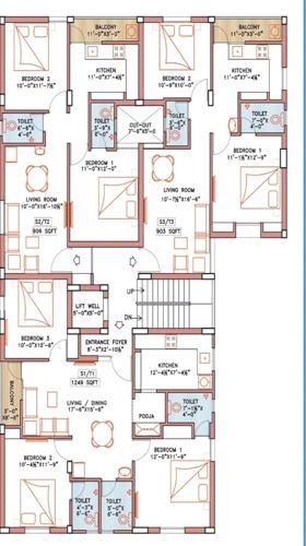  blossom-apartment Blossom Apartment Cluster Plan from 2nd to 3rd Floor