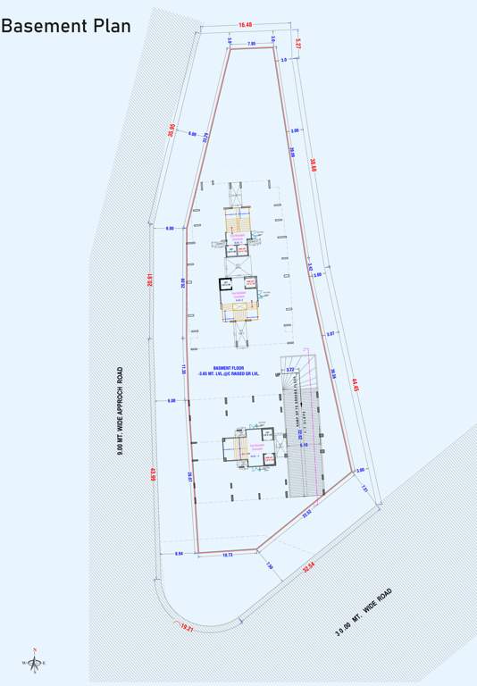  devam heights A, B, C Basement Cluster Plan
