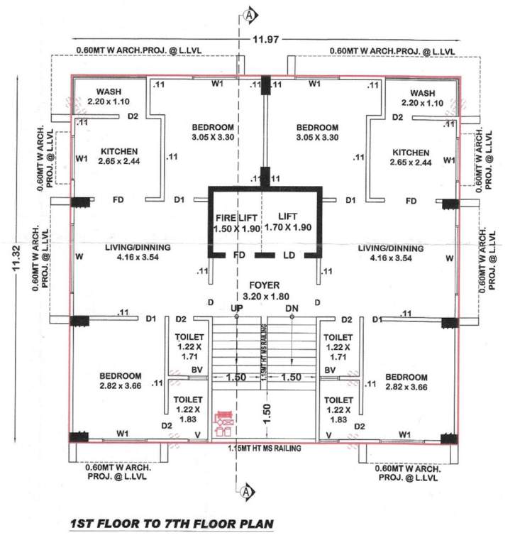  satsang heights Satsang Heights Cluster Plan from 1st to 7th Floor