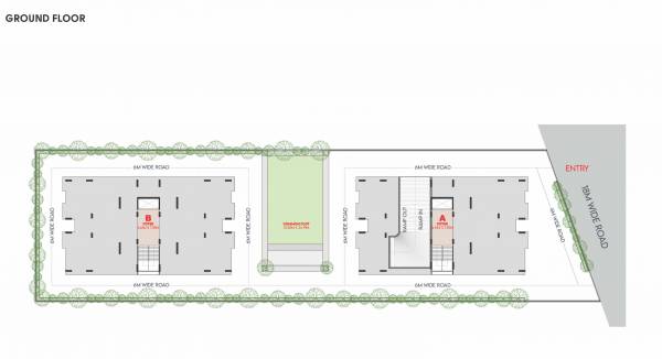  sky Block A And B Cluster Plan for ground Floor
