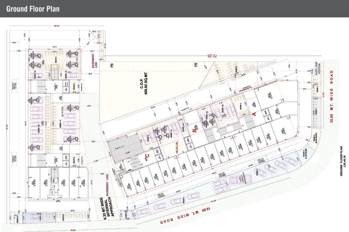  atulya residency Block A To E Cluster Plan for ground Floor