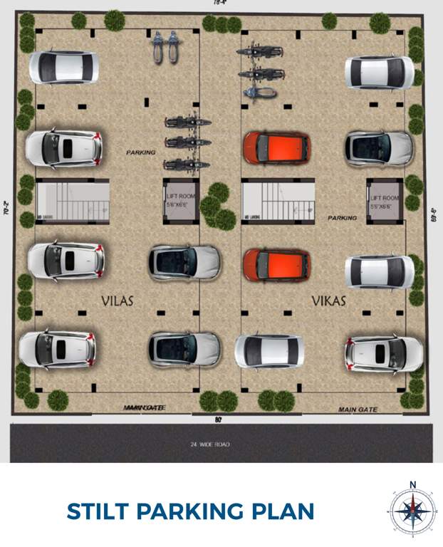  vilas and vikas Vilas And Vikas Cluster Plan for ground Floor