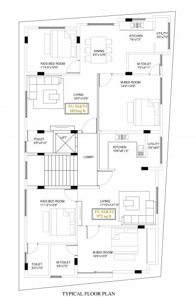  adora Adora Cluster Plan from 1st to 3rd 2D Floor