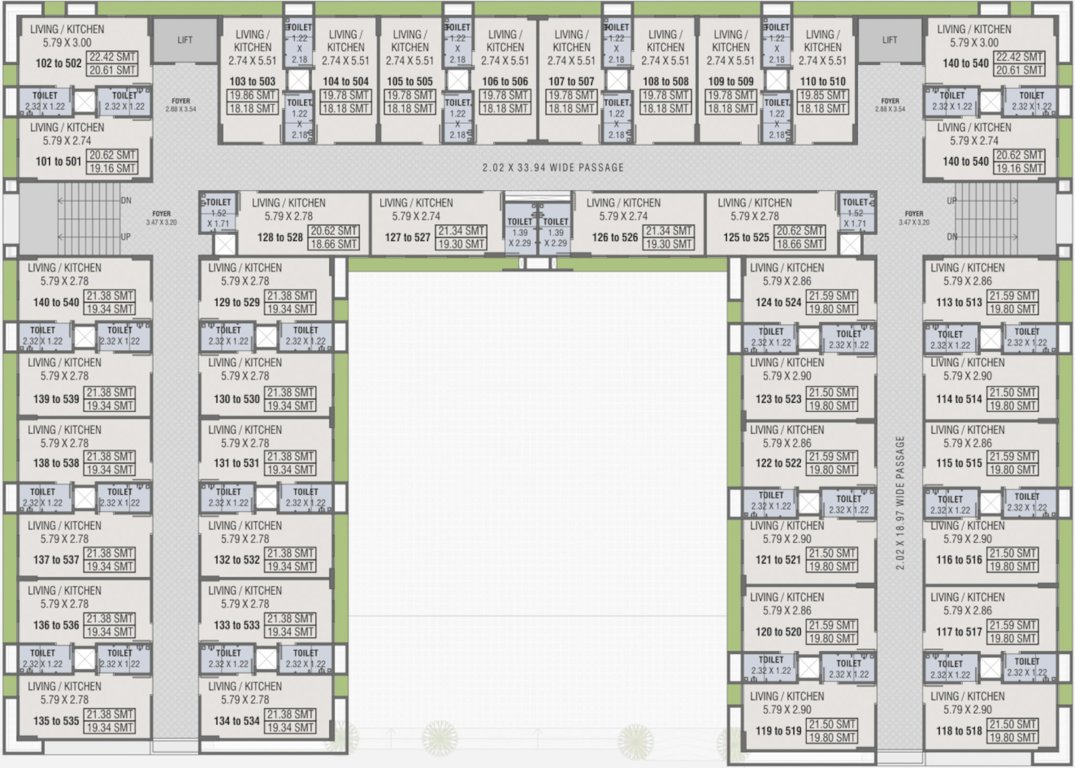  r k sandipani 2 Block A Cluster Plan From 1st To 5th Floor Typical
