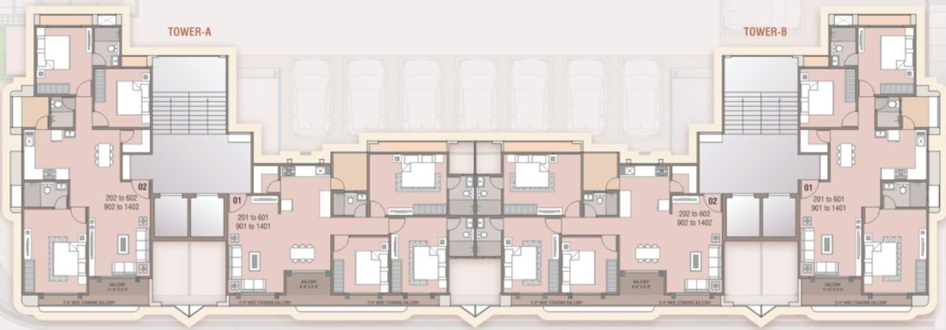  regalia Block A And B Cluster Plan From 2nd To 14th Floor
