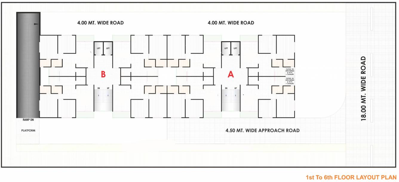  zeon 56 A, B Cluster Plan From 1st To 6th Floor