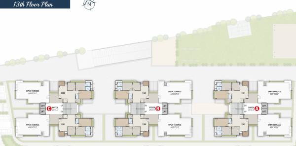  serenity A, B, C Cluster Plan For 13th Floor
