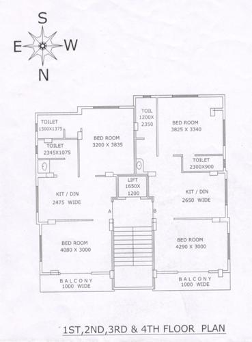  sachindra-apartment Sachindra Apartment Cluster Plan from 1st to 4th Floor