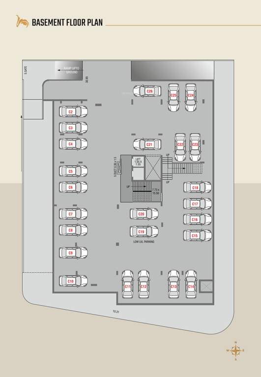  gursahani twin tower Gursahani Twin Tower Cluster Plan for 1st Floor