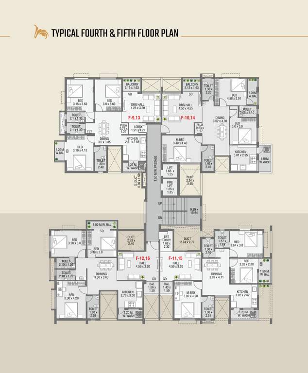  gursahani twin tower Gursahani Twin Tower Cluster Plan for 5th Floor