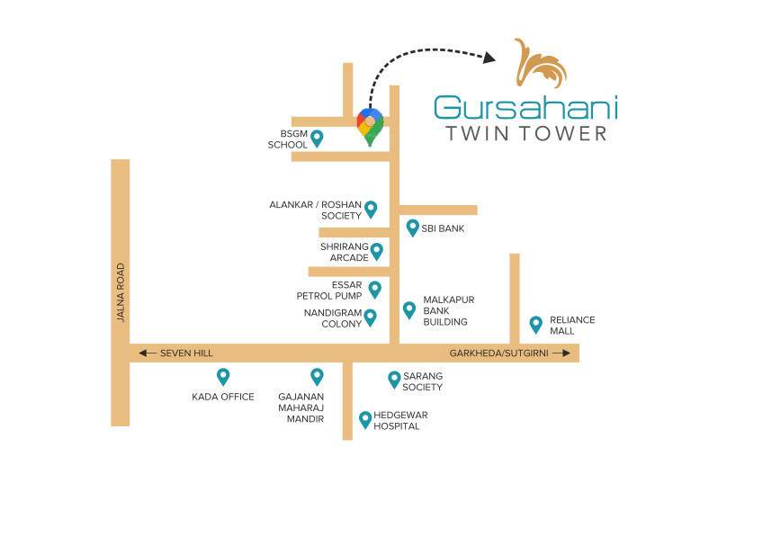  gursahani twin tower Location Plan
