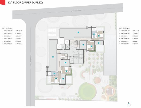  avani-amrut Single Cluster Plan For 12th Floor