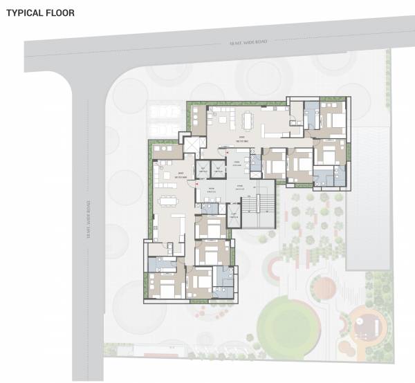  avani-amrut Single Typical Cluster Plan