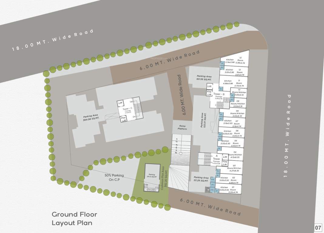  sundaram skyline Tower A Ground Floor Cluster Plan