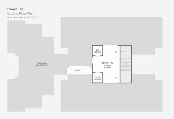  sundaram-skyline Tower C Ground Floor Cluster Plan