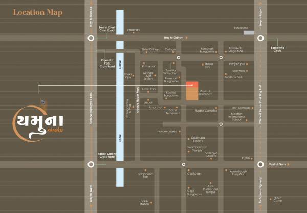  yamuna-bungalows Location Plan