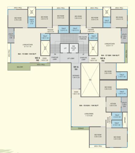 Block B Cluster Plan For 5th & 7th Floor the-vista-residential Block B Cluster Plan For 5th & 7th Floor