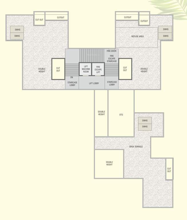  the vista residential Block B Cluster Plan For Terrace