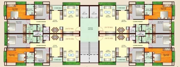 Aakar Heights Cluster Plan For Typical Floor heights Aakar Heights Cluster Plan For Typical Floor