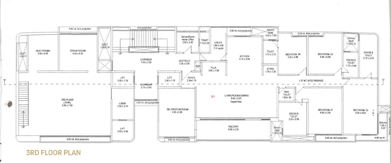 nilamber bellissimo 4 Tower D Cluster Plan for 3rd Floor