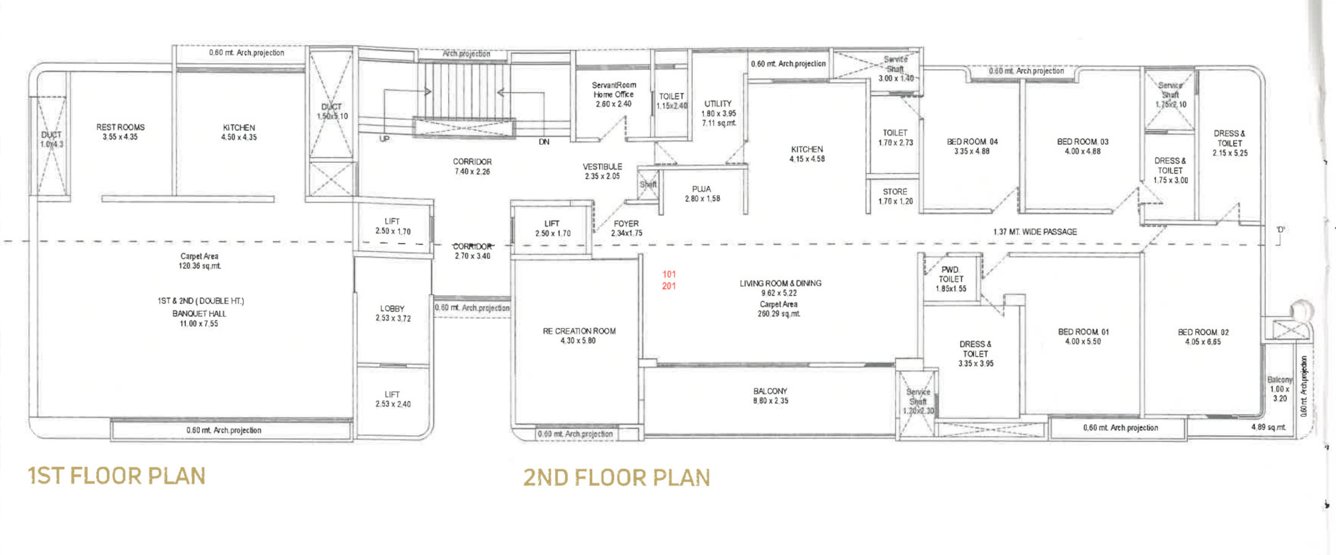 nilamber bellissimo 4 Tower D Cluster Plan from 1st to 2nd Floor