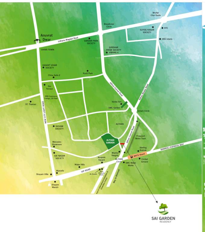  sai garden residency Location Plan