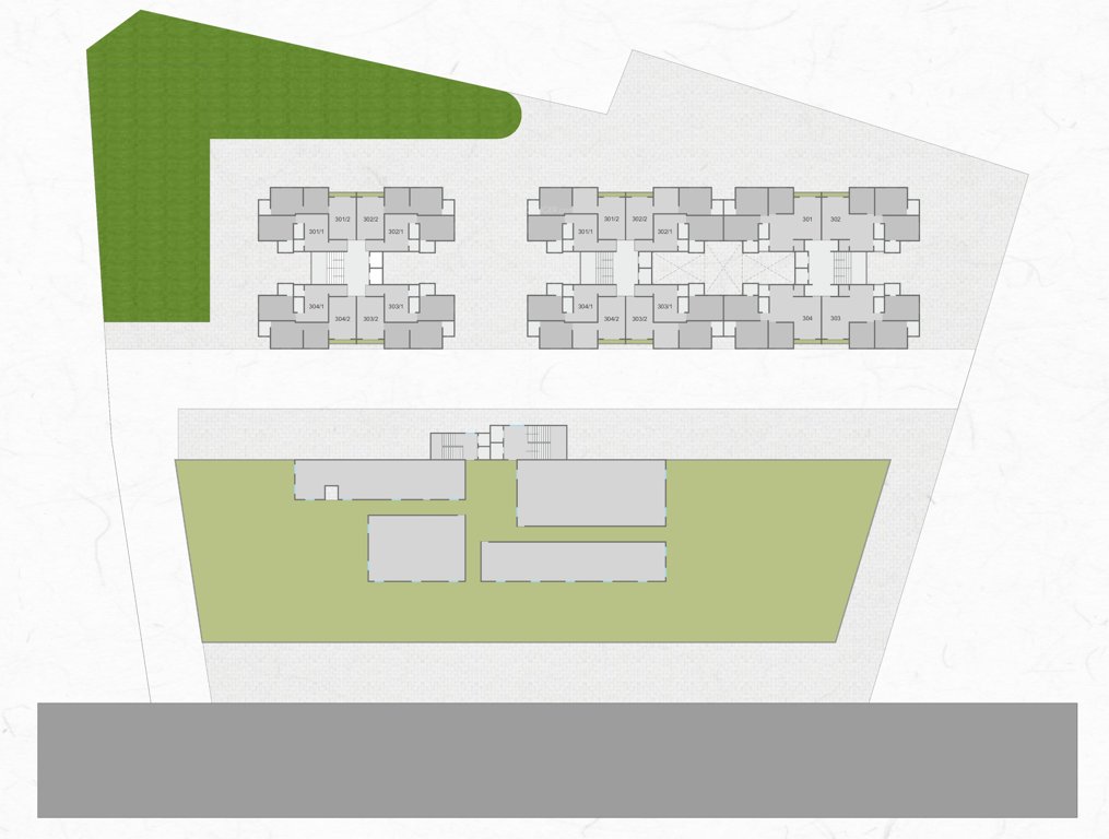 shree siddheshwar hridayam Block A,B,C AND D Cluster Plan For 3rd Floor