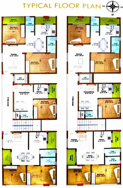  dharani-residency Dharani Residency Typical Cluster Plan