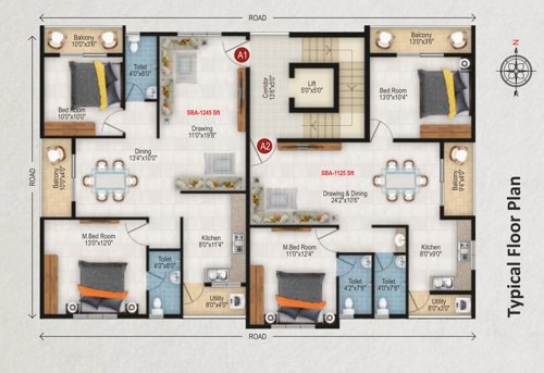  rsp-golden-nest RSP Golden Nest Cluster Plan from 1st to 4th Floor