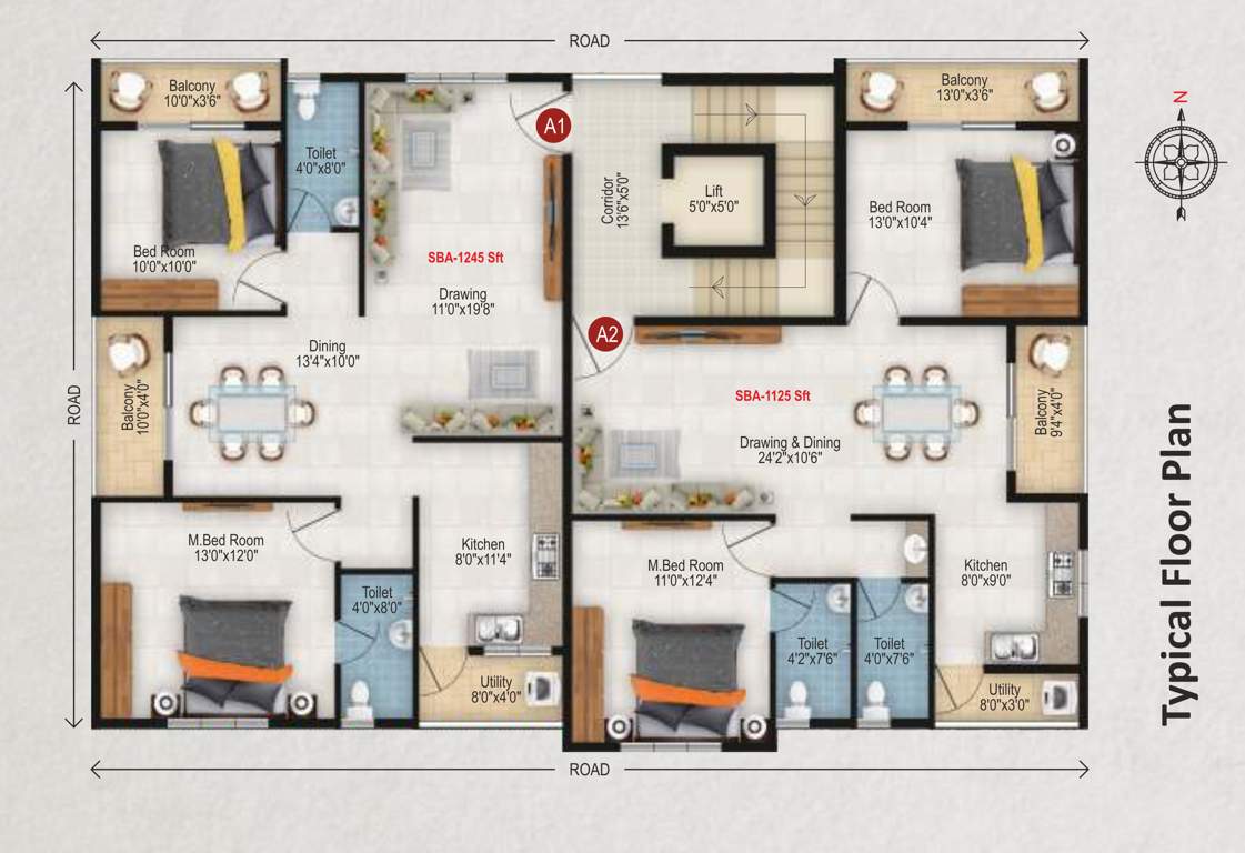  rsp golden nest RSP Golden Nest Cluster Plan from 1st to 4th Floor