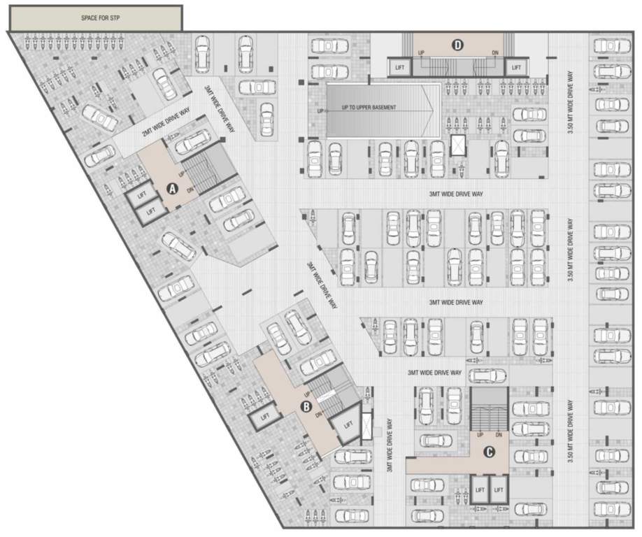  ganga 362 Block A,B,C,D Cluster Plan For Basement Lower