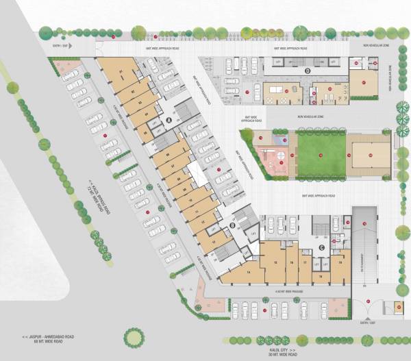  ganga-362 Block A,B,C,D Cluster Plan For Ground Floor
