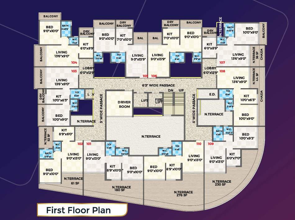  bhaveshwar feather Bhaveshwar Feather Cluster Plan for 1st Floor