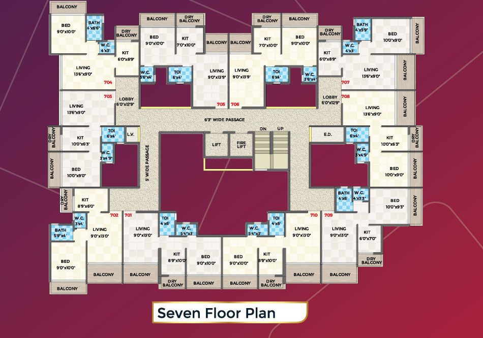 bhaveshwar feather Bhaveshwar Feather Cluster Plan for 7th Floor