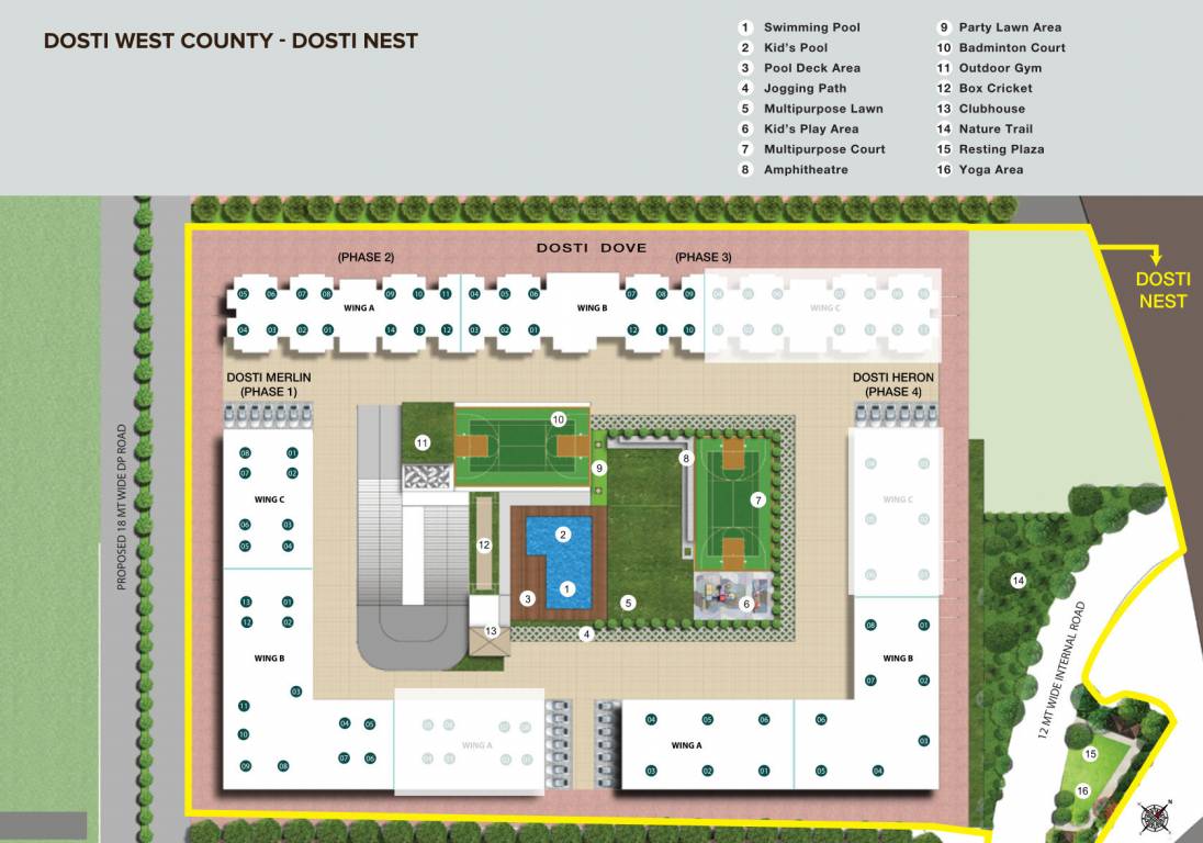 west county dosti nest phase 4 Layout Plan